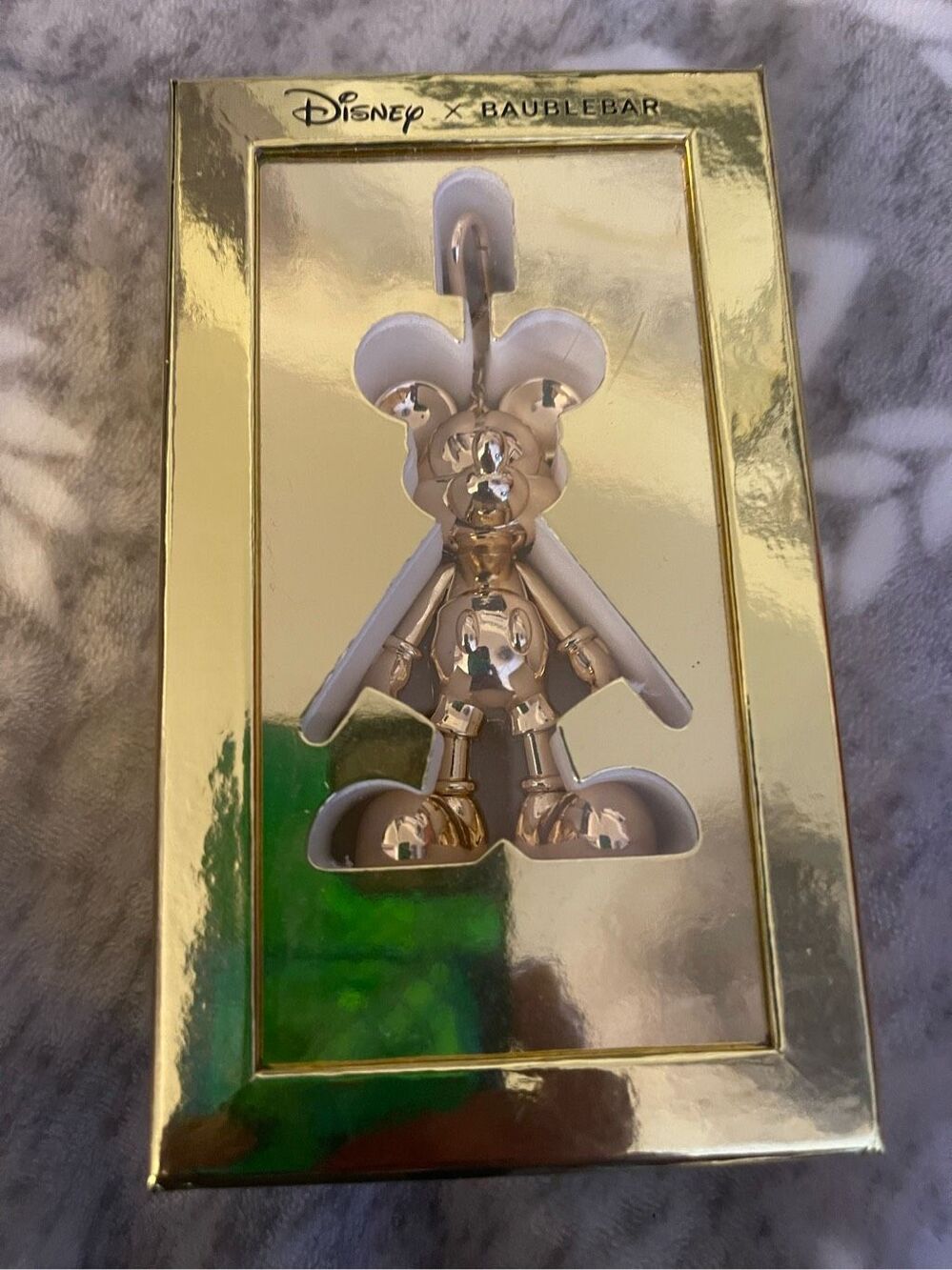 Disney x baublebar Mickey Mouse shiny drip gold Bag Charm/keychain